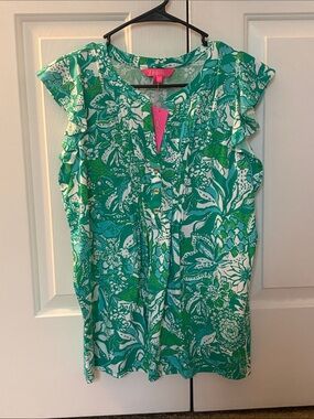 Green Lilly Pulitzer top